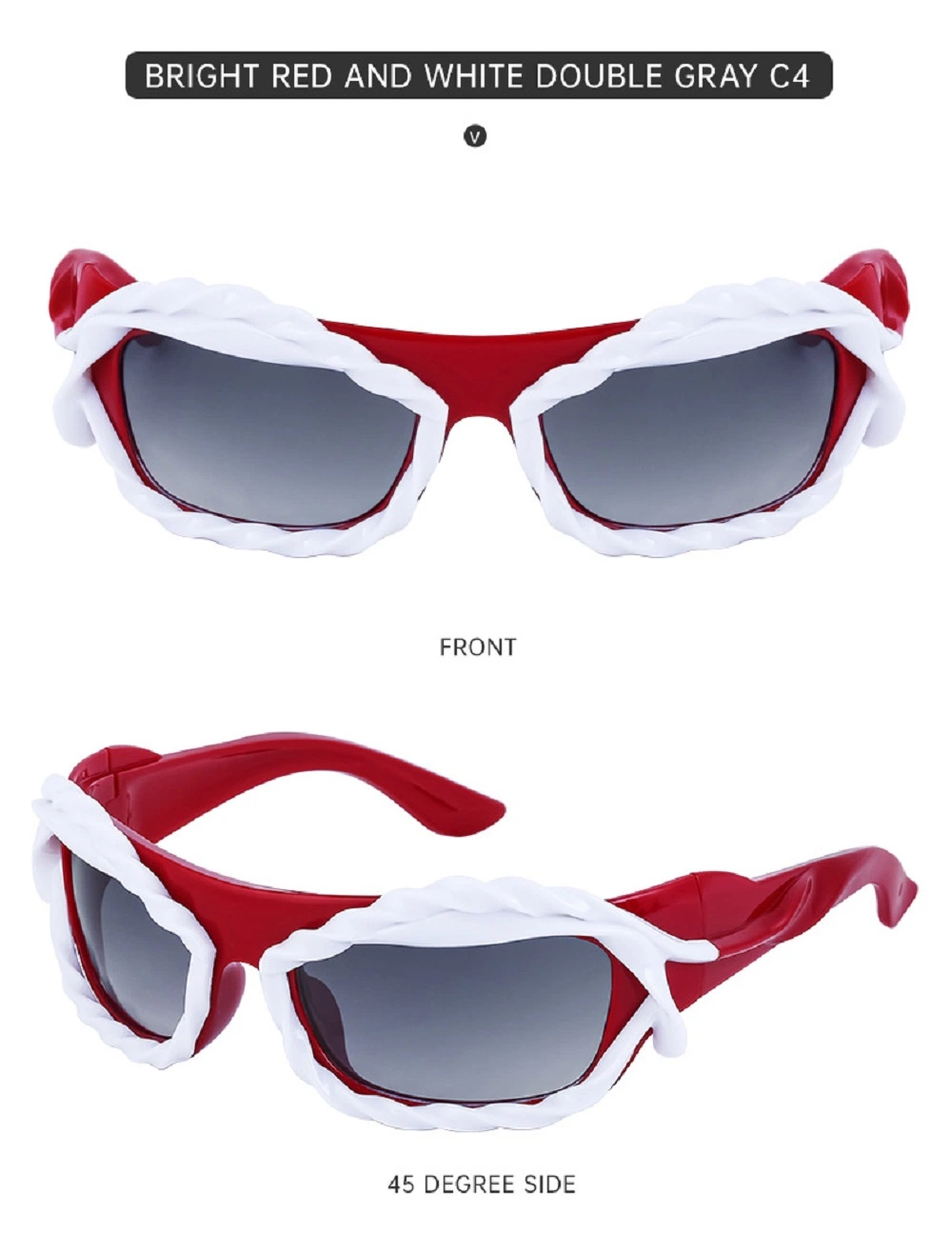 High Quality Y2K Sports Sunglasses Multi Color Ins Fashion Special-Shaped Frame Eyewear