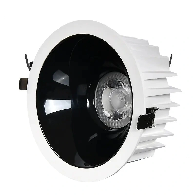 Antireflet COB LED étanches IP65 30 watt Downlight encastré fixe Carré lumière LED en aluminium vers le bas