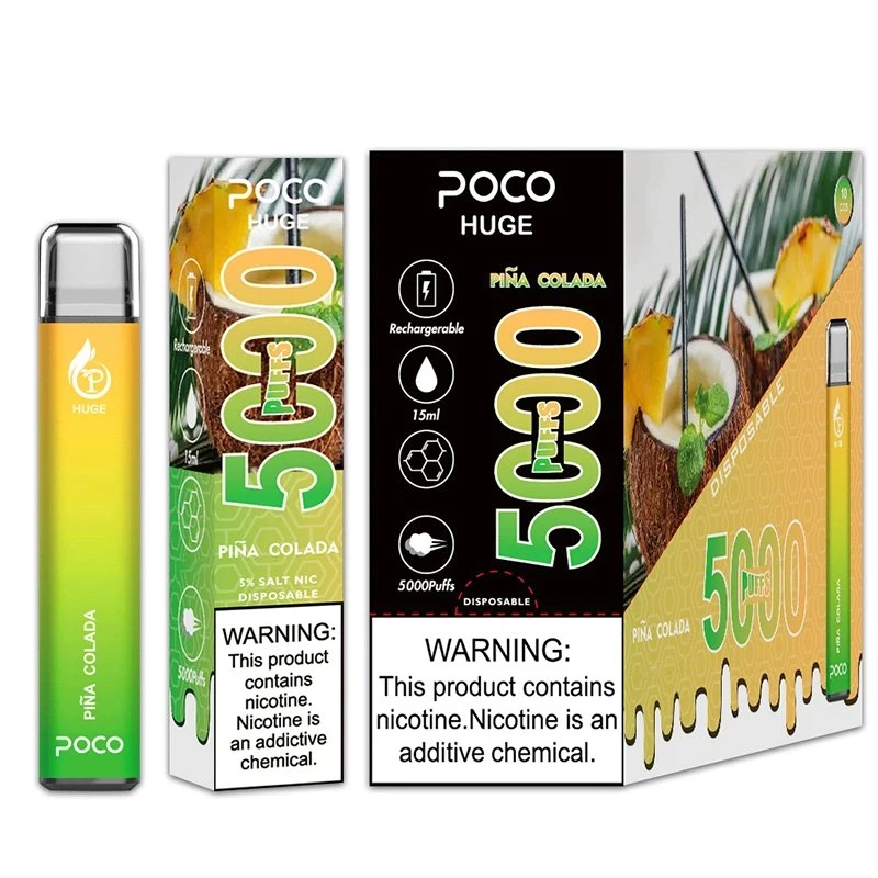 2023 Amazon Popular Poco Disposable/Chargeable Vape 5000puffs Mesh Coil Ecigar Vapor