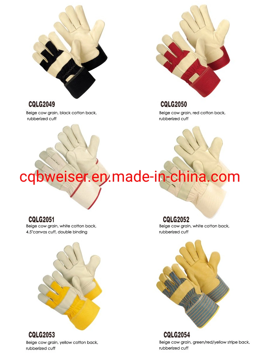 Work Leather Gloves Safety Gardening Cow Split Leather Gloves