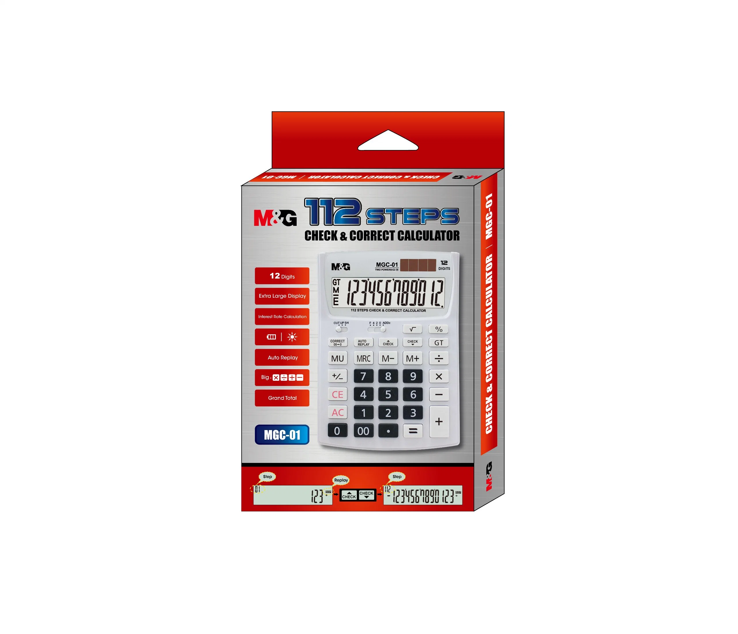 M&G Two Power Desktop Calculator Ideal for Office and Home