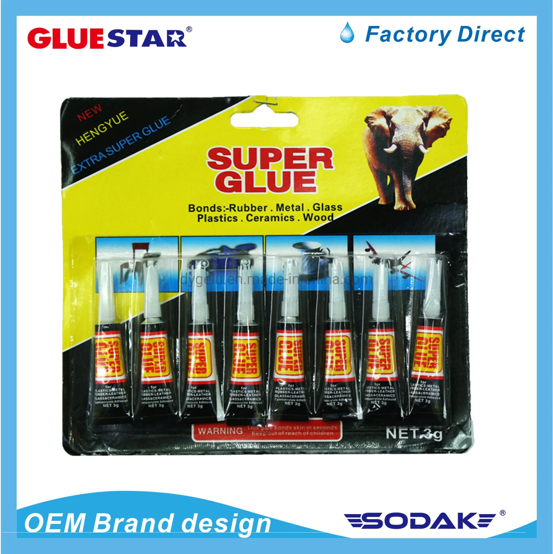 Utilisation quotidienne adhésif cyanoacrylate Power Strong Super Glue 502