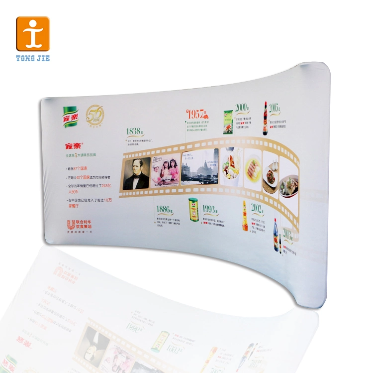 Custom Straight Foldable China Supplier Cheap Fabric Banner fondo Stand