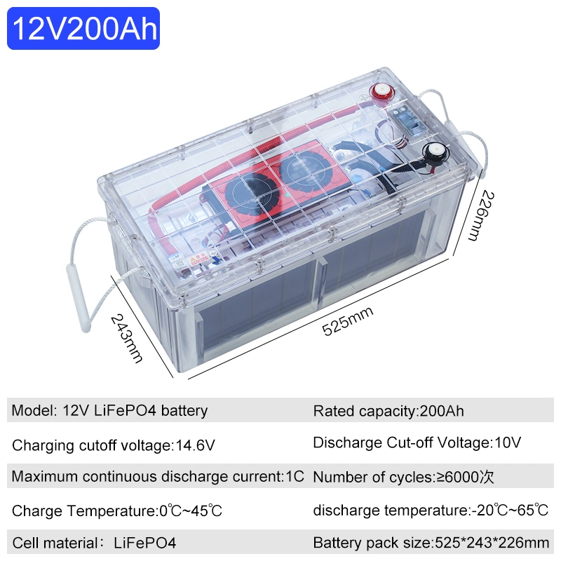 Deep Cycle 12V Lithium Battery 200ah 300ah LiFePO4 Li-ion Battery for Solar RV Golf Motorcycle Citycoco Scooter Electric Bike E-Bike Factory Price