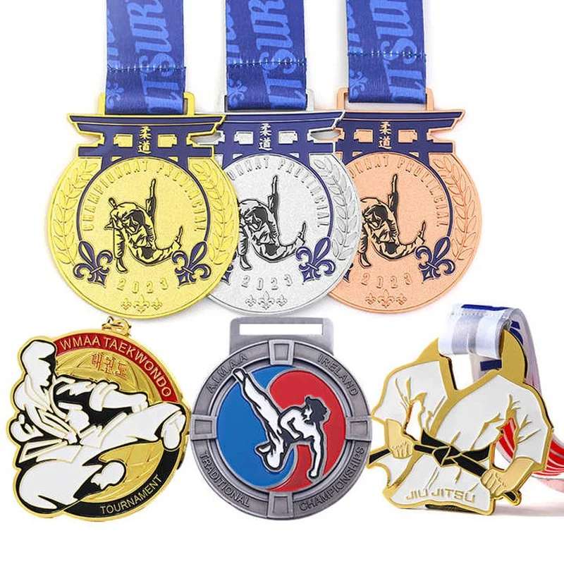 Factory Custom Logo Sports Events Taekwondo Karate Marathon Running Powerlifting Metal Medallion Army Souvenir Football Soccer Baseketball Sports Medal