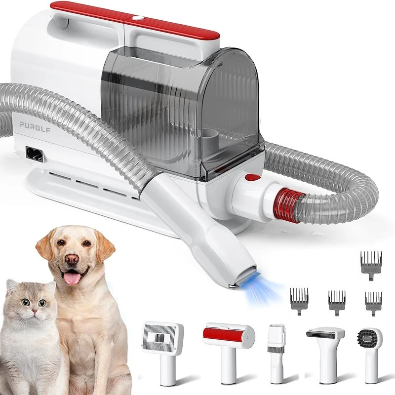 Cat Dog Pets Grooming Tools Set Electric Dog Vacuum Cleaner Kit with Strong Suction