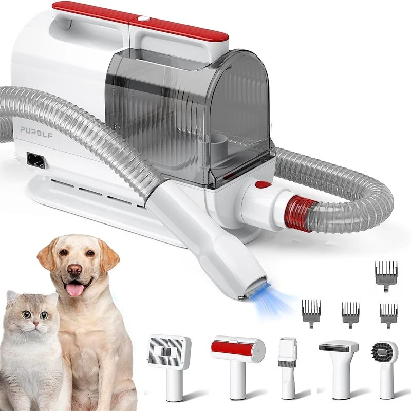 Cat Dog Pets Grooming Tools Set Electric Dog Vacuum Cleaner Kit con succión fuerte