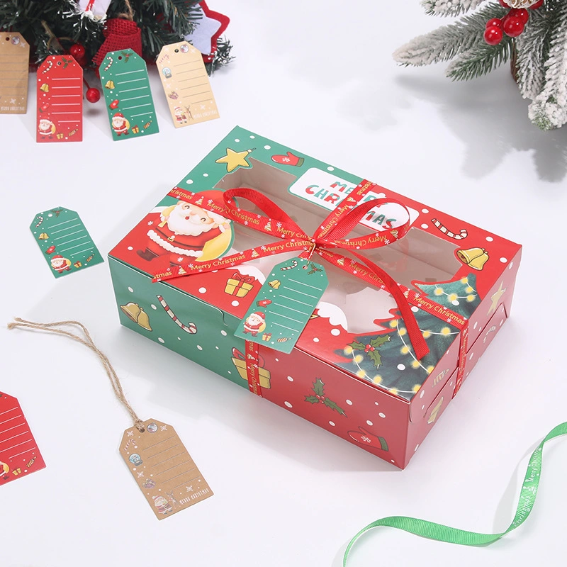 Wholesale/Supplier Cake Chocolate Printed Box PVC Paper Christmas Window Boxes for Cookie