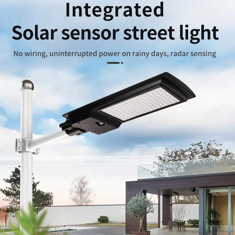Luz solar elétrica luzes exteriores lâmpada de jardim Street 300 W Solar integrado Iluminação de rua