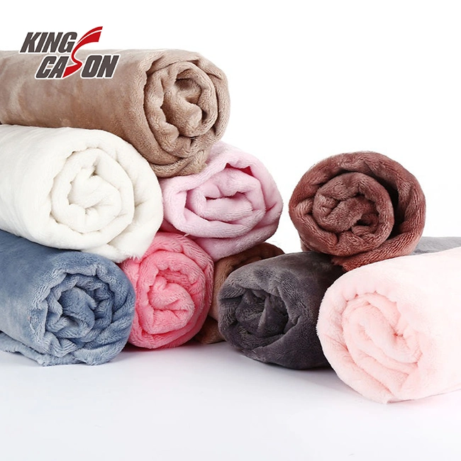 Kingcason poliéster cepillado tejido punto punto lana Coral Polar Fleece Manta cama Hoja pijama Sofá Cortina Casa tela tapicería ropa Tela