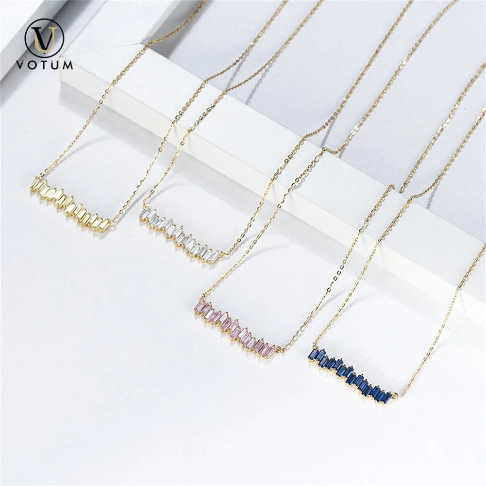 Votum OEM 14K Gold Moissanite Necklace S925 Gold Plated Earrings Jewellery Set Jewelry