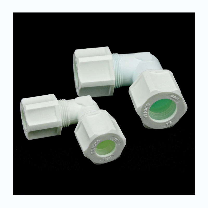 Hot Selling Product PP Union Elbows 90 Degree Union Elbows in Pipe Fittings Plastic Joint