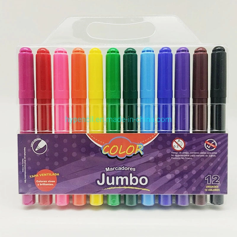 Office School Stationery Art Supplies 12 Jumbo Washable Marker Felt Tip Watercolor Pen