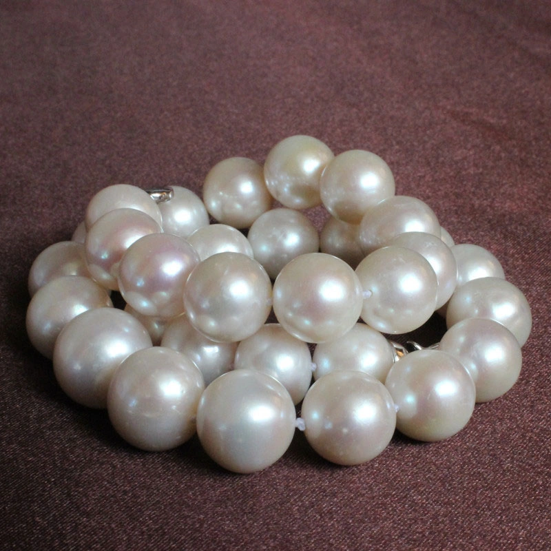 12-14mm Large Round Freshwater Pearl Necklace Fashion Jewelry (EN1421)