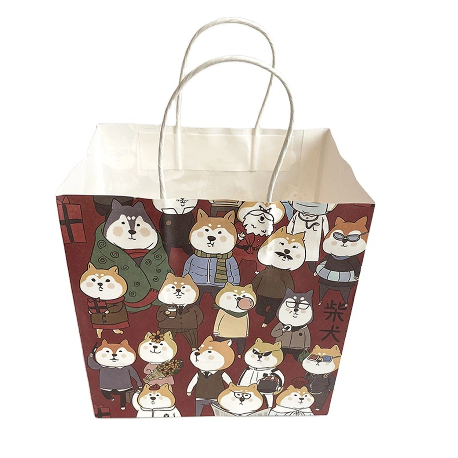 120 GSM Food Grade Corlorful Kraft Paper Bag Cat Pattern Snack Bag Envelope Kraft Gift Paperbags