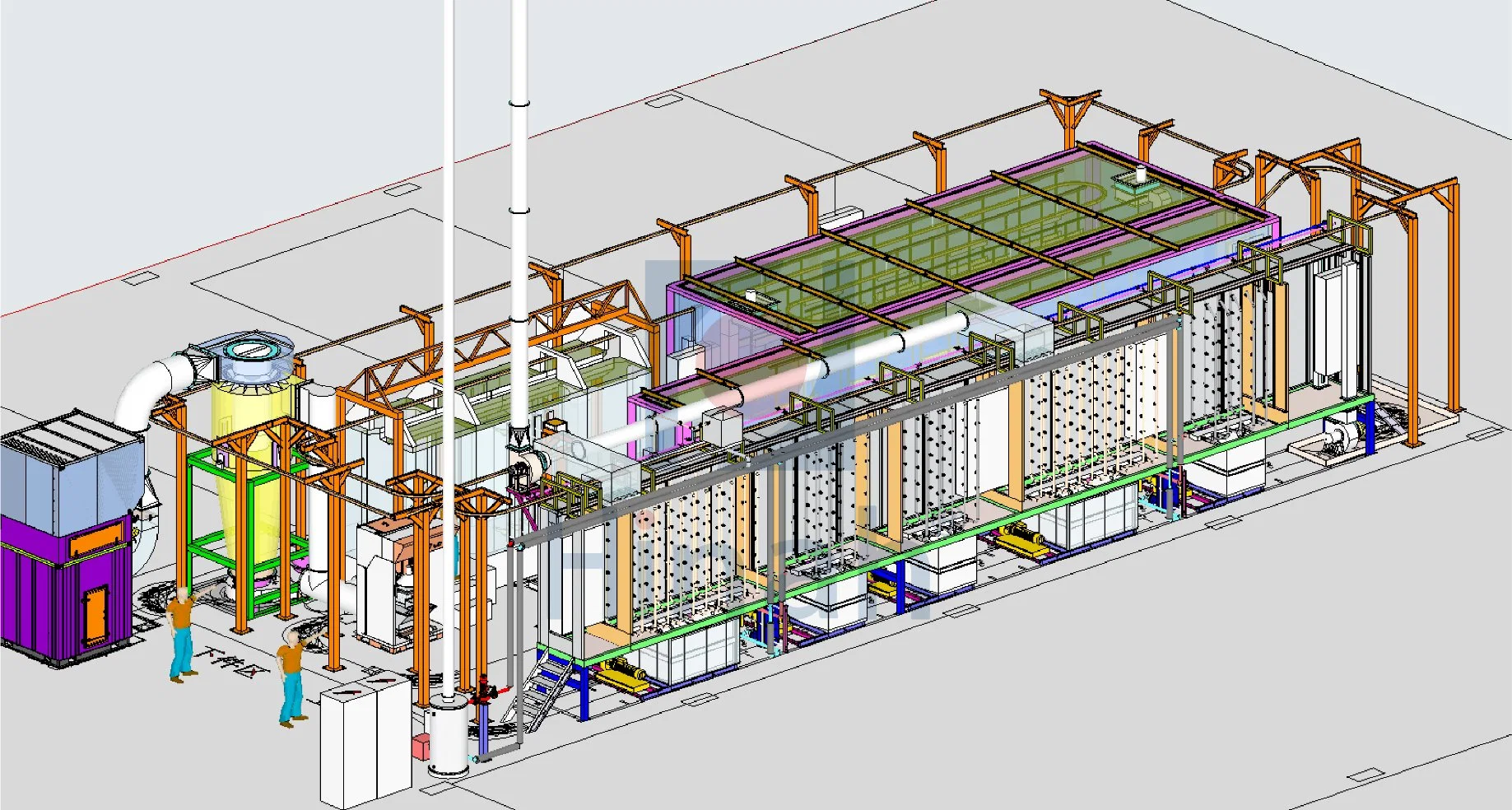 Automated Fence Door Mesh Powder Coating System for Sale