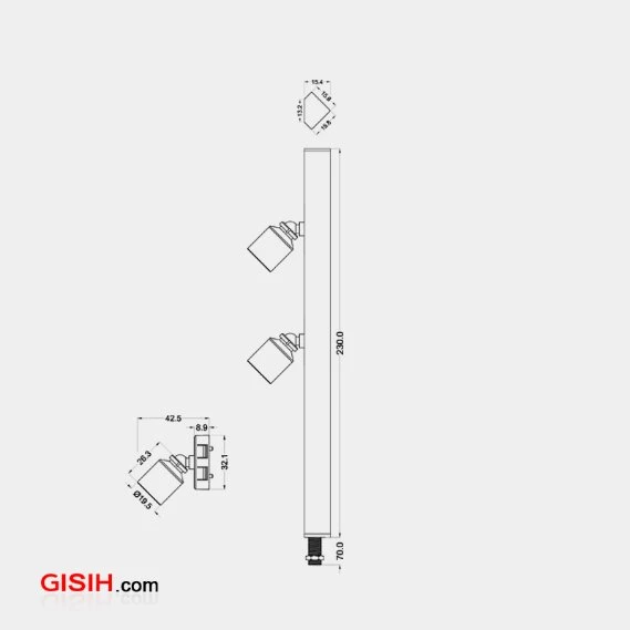 1W Wholesale/Supplier Slide Rail LED Cabinet Display Spot Light for Jewelry Show Decoration LC7303G-H