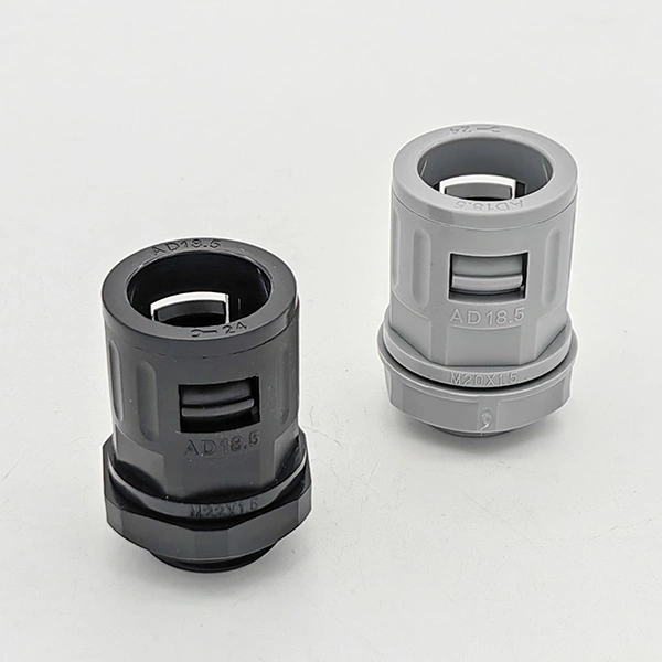 Nylon PA66 M22 Quick Connector for Flexible Corrugated Pipe Ad18.5mm M22-Ad18.5