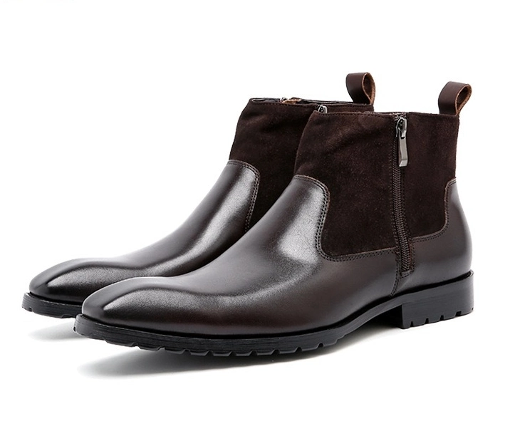 Nobreza Charming Top Rank Couro botas Winter Men sapatos vestido Botas de calçado Loafer Fashion casual British para homem