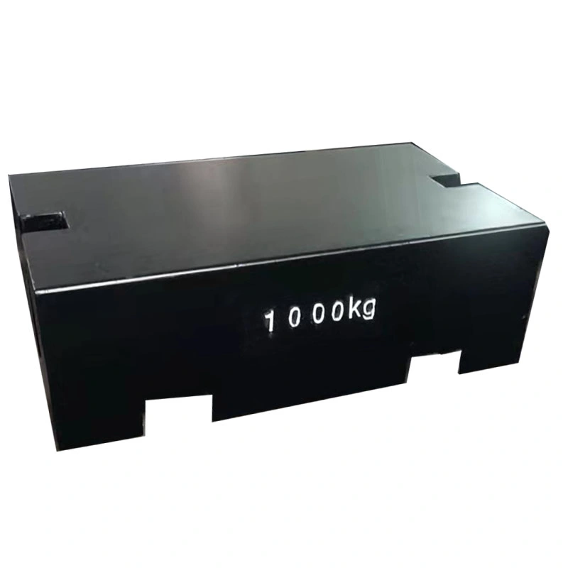 OIML M1 1000kg Iron Test Weight Block with Handle and Slots for Forklift and Crane to Move