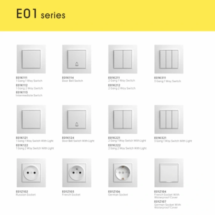 Electrical Home Switch of Russia Standard 3 Gang 1 Way E01K311