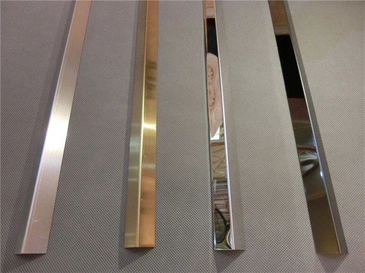 China Supplier Stainless Steel Angle Tile Trim (stainless steel, grade 304, hairline finish)