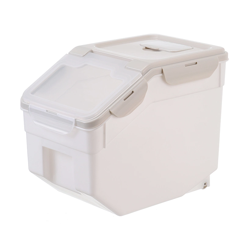Contenedor de almacenamiento de cereales de grano alimentos secos el depósito de almacenamiento con tapa Flip-Top