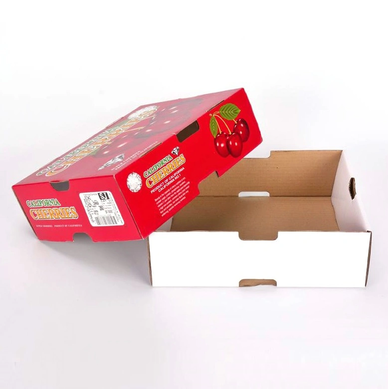 Fuerte personalizados envases de papel caja de cartón corrugado de frutas