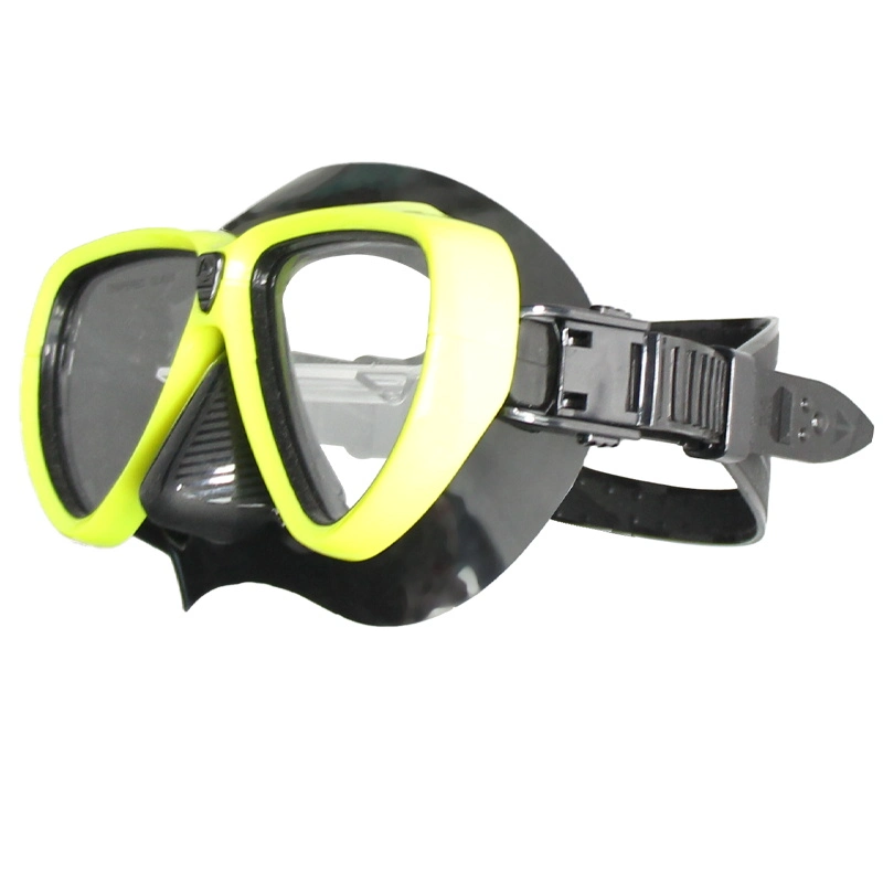 2023 HD Tempered Glass Adjustable Strap Anti-Fog Scuba Snorkel Set Diving Mask for Adults