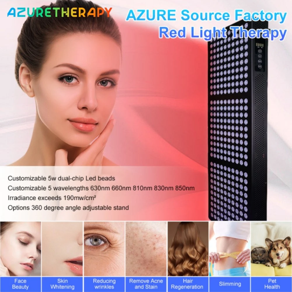 LED Skin Therapy 1500 واط 5أطوال موجية جهاز الأشعة تحت الحمراء 300PCS LED معدات الجمال للعلاج بالضوء الأحمر