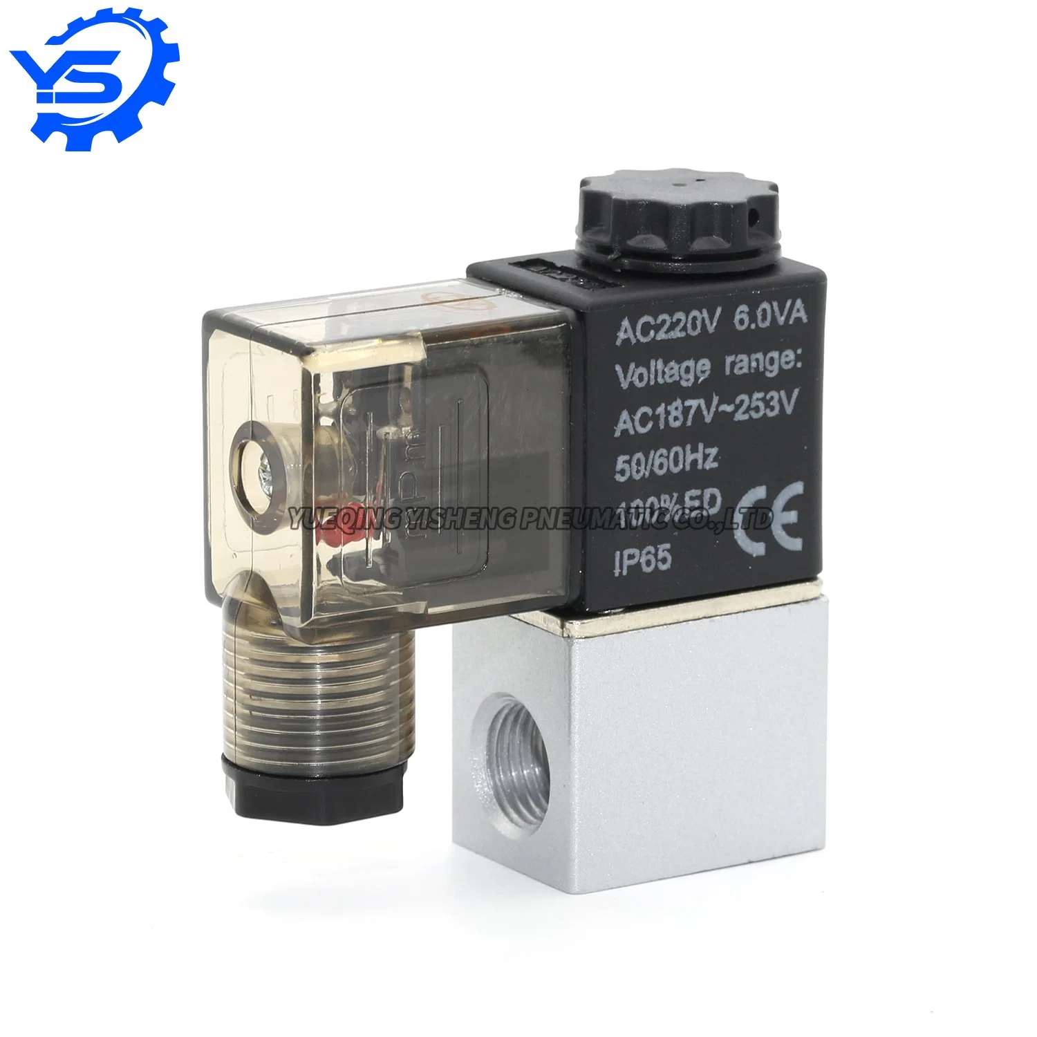 2V025-08 1/4 Port AC220V DC24V Airtac 2/2 Aluminum Pneumatic Air Electric Solenoid Valve