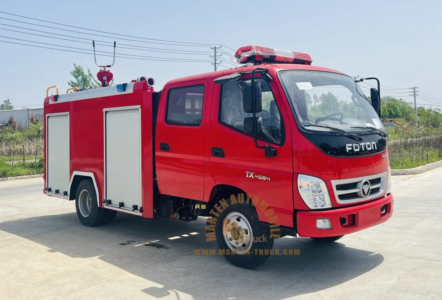 3000 Liters Brand New Fire Engine Truck Foton 4X2 Foam Water Fire Ladder Truck Fire Fighting Truck Price Rescue Diesel