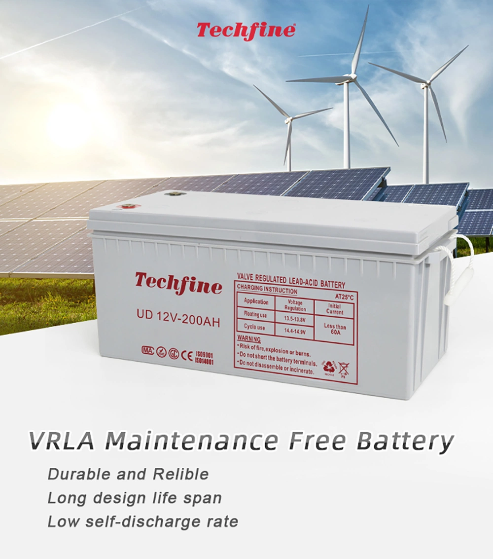 Valve Regulated 12V 200ah Solar Battery with Attractive Price for Electric Power