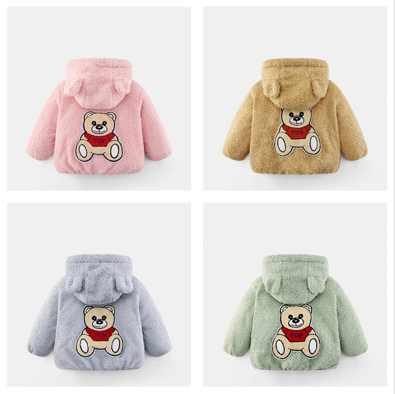 Winter Latest Cartoon Bear Warm Children's Fleece Cotton Coat Thickened