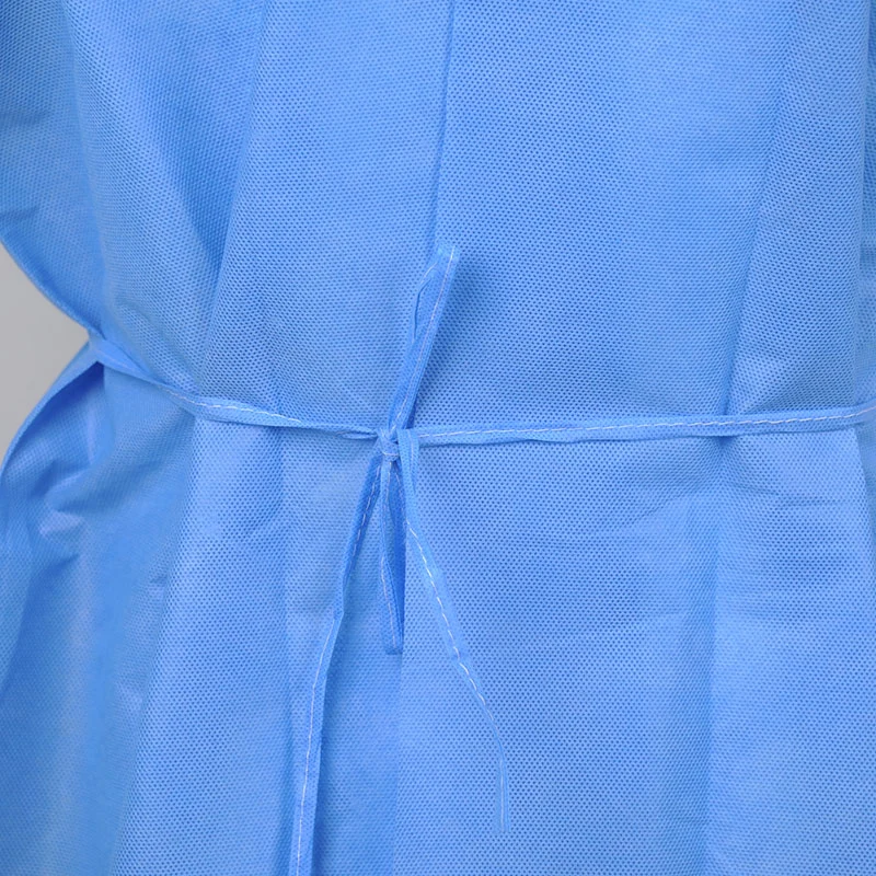 Médico uniforme médico fornecimento médico vestuário de protecção hospitalar paciente vestido dental Batas cirúrgicas impermeáveis com batas de isolamento descartáveis em polipropileno