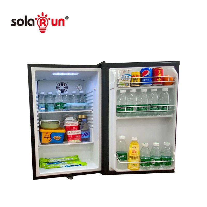 Solar Powered Mini Refrigerator DC 12V Portable 90L Mini Fridge