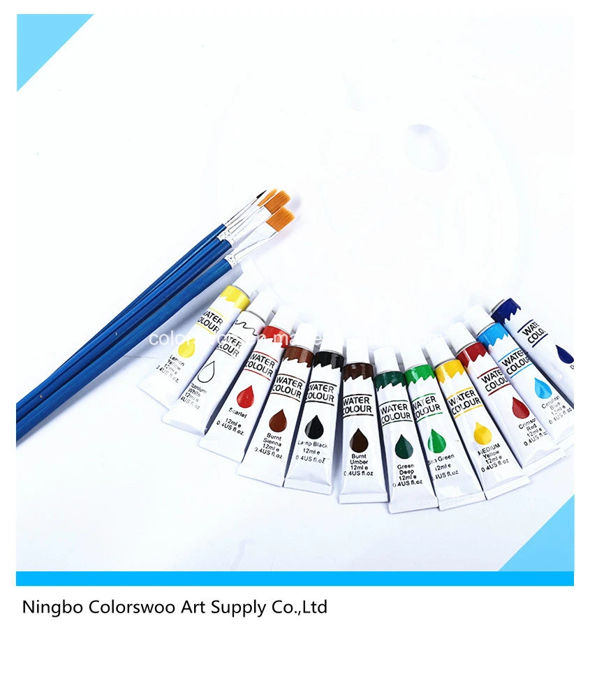 12*12ml Colors Non Toxic Oil Color Paint in Aluminium Tube for Drawing