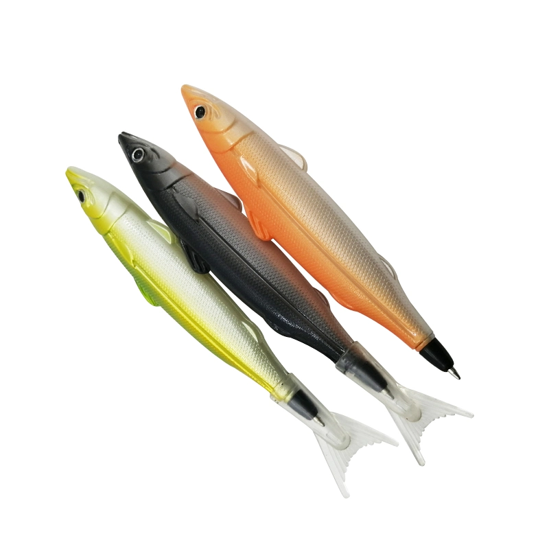 Short Fish Shaped Plastic Pen, Craft Neutral Pen