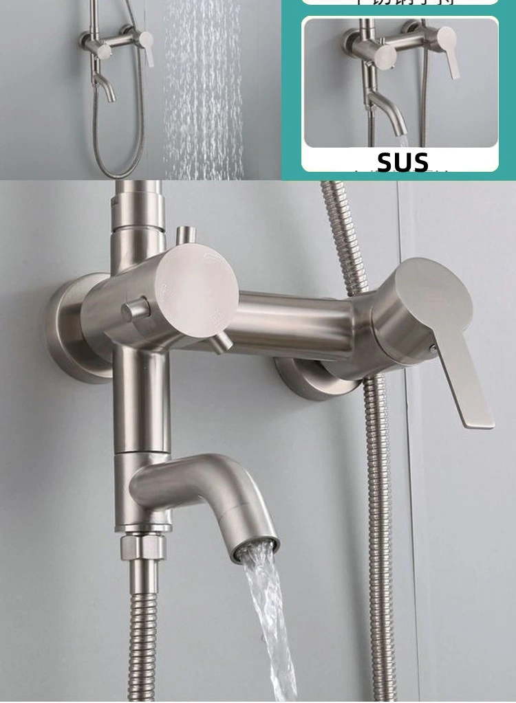 Tour moderne en acier inoxydable 304 Robinet d'eau de la tête de douche haut de pulvérisation et de la main couleur chrome Bath &amp; Shower robinets douche