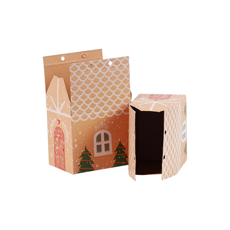 Benutzerdefinierte Weihnachtsdekoration Artwork Gedruckt Promotion Verpackung Geschenk Papier Box Süßigkeiten Zubehör Spielzeug Überraschung Geschenk Verpackung Box