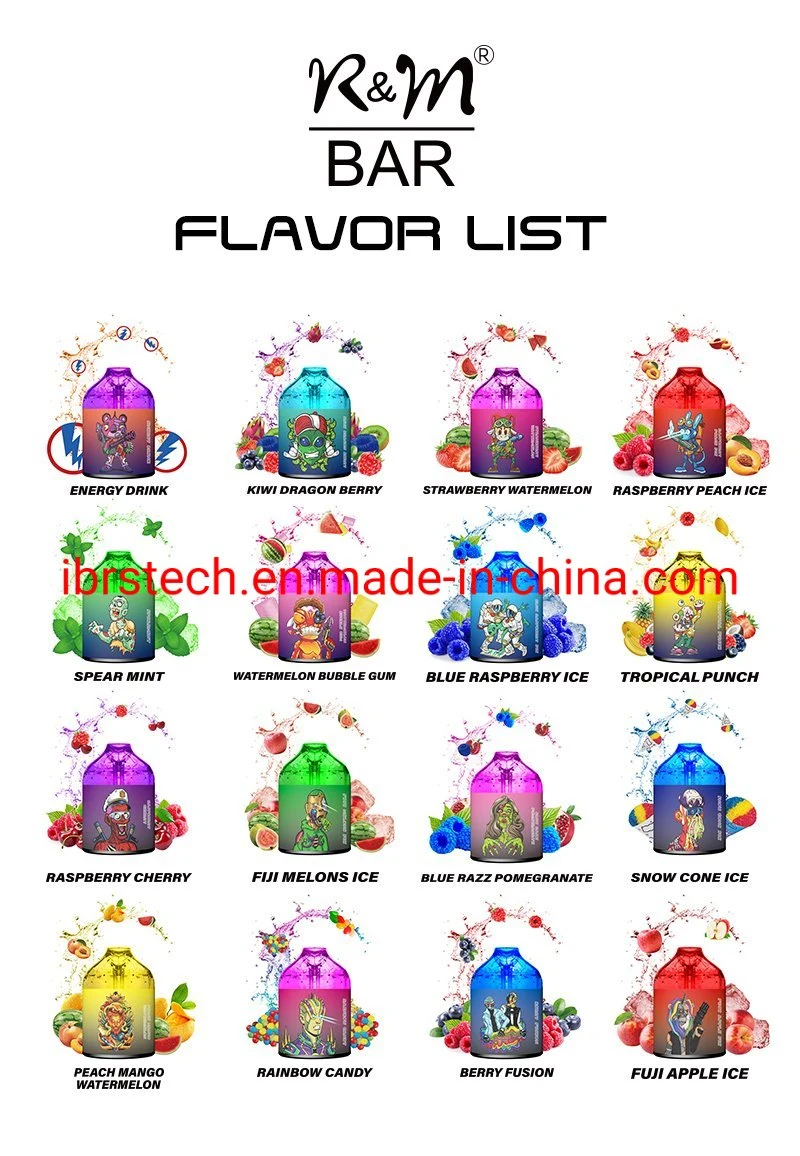 Best Flavors Good Taste OEM Logo 9000puffs 15ml Ejuice Disposable/Chargeable Vape Wholesale/Supplier R and M Bar