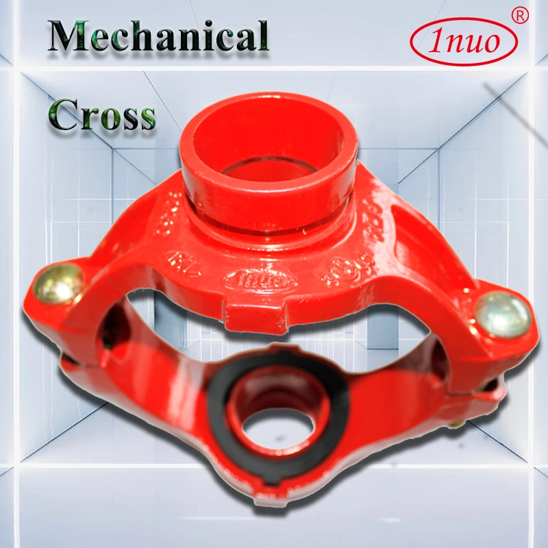 Ductile Iron 300 Psi Grooved Mechanical Cross with FM/UL/Ce Certificates