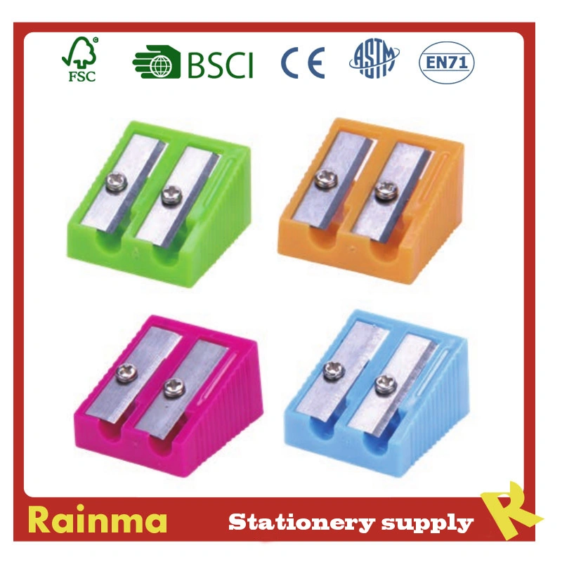 Simple Plastic Pencil Sharpener with Core for School Office and Promotions Use