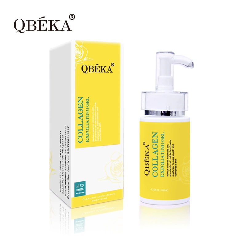 Best Cosmetic 2021 New Arrival Qbeka Whitening Collagen Exfoliating Gel Face Wash