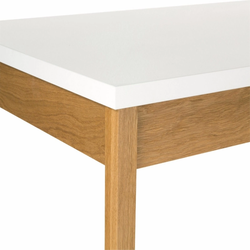 Blanco rectangular suave Alta calidad simple moderno de madera muebles de mesa para Comedor