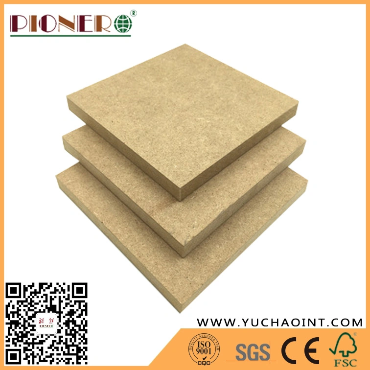 Certificado FSC 1525X2440mm MDF plano / MDF bruto para armario