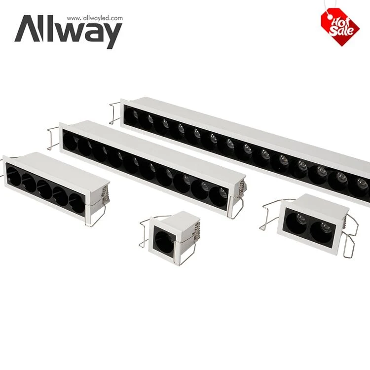 High Power Small Mini Hotel Home Recessed Down Lamp 2W Downlight LED Linear Grille Lamp