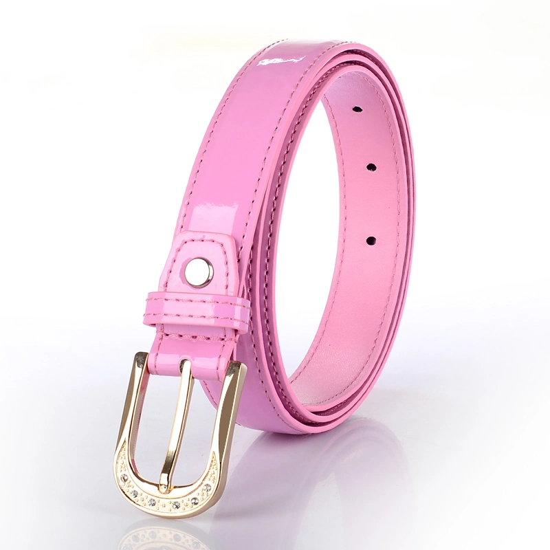 English Fashion Shiny PU Belt of Rhinestone Buckle (RS-150913)