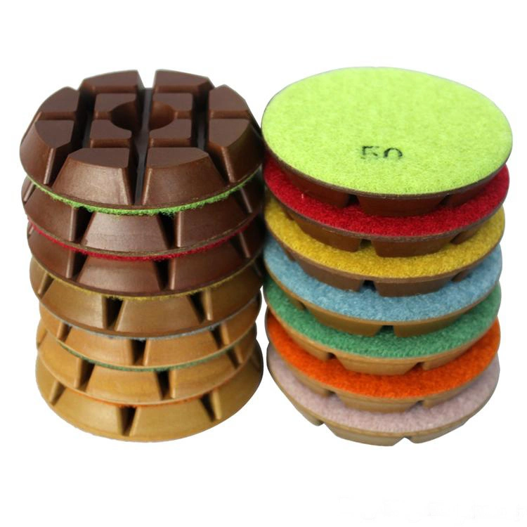 3 Inch D80mm Wet Polishing Pad Hybrid Resin Grinding Disc for Concrete and Terrazzo Floor