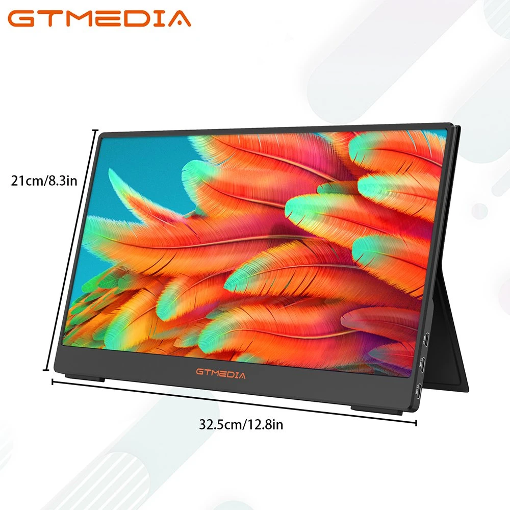 Gtmedia Mate 140f Monitor portátil USB Full HD 1080P USB de tipo IPS-C Cuidado de los ojos Pantalla Externa para portátiles.